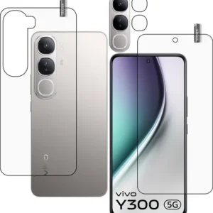 BOMGUARD Front and Back Screen Guard for VIVO Y300 5G With Camera Lens Protector  (Pack of 3)