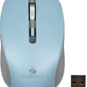 ZEBRONICS Jaguar Wireless Ambidextrous Optical Mouse Wireless Mouse, High Precision, 4 Buttons, Plug & Play Ambidextrous